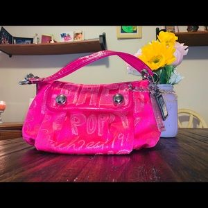 Pink coach Poppy purse